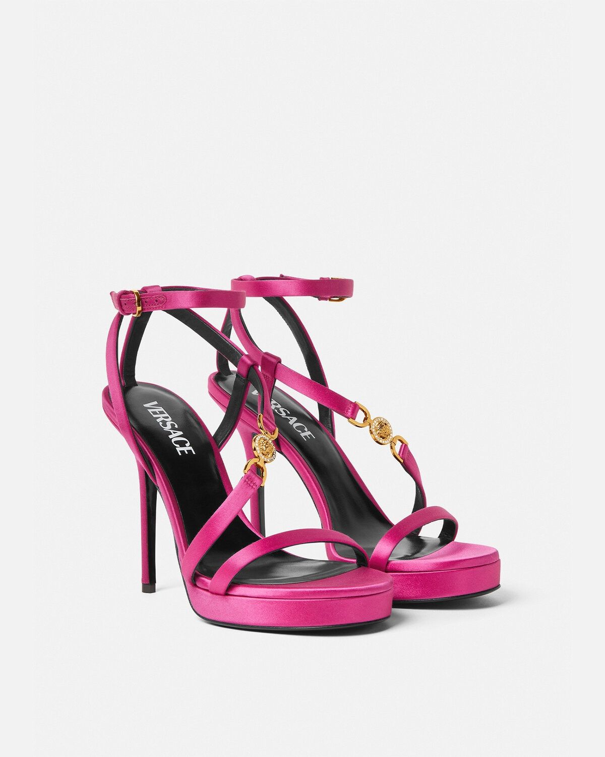  Giày Nữ Versace Crystal Medusa '95 Sandals 'Fuchsia' 