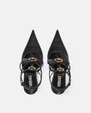  Giày Nữ Versace Gianni Ribbon Cage Satin Pumps 'Black' 