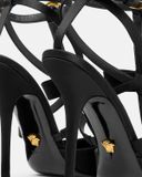  Giày Nữ Versace Gianni Ribbon Cage Satin Pumps 'Black' 