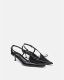  Giày Nữ Versace Laced Pin-point Low Pumps 'Black' 
