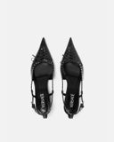  Giày Nữ Versace Laced Pin-point Low Pumps 'Black' 