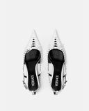  Giày Nữ Versace Laced Pin-point Low Pumps 'White' 