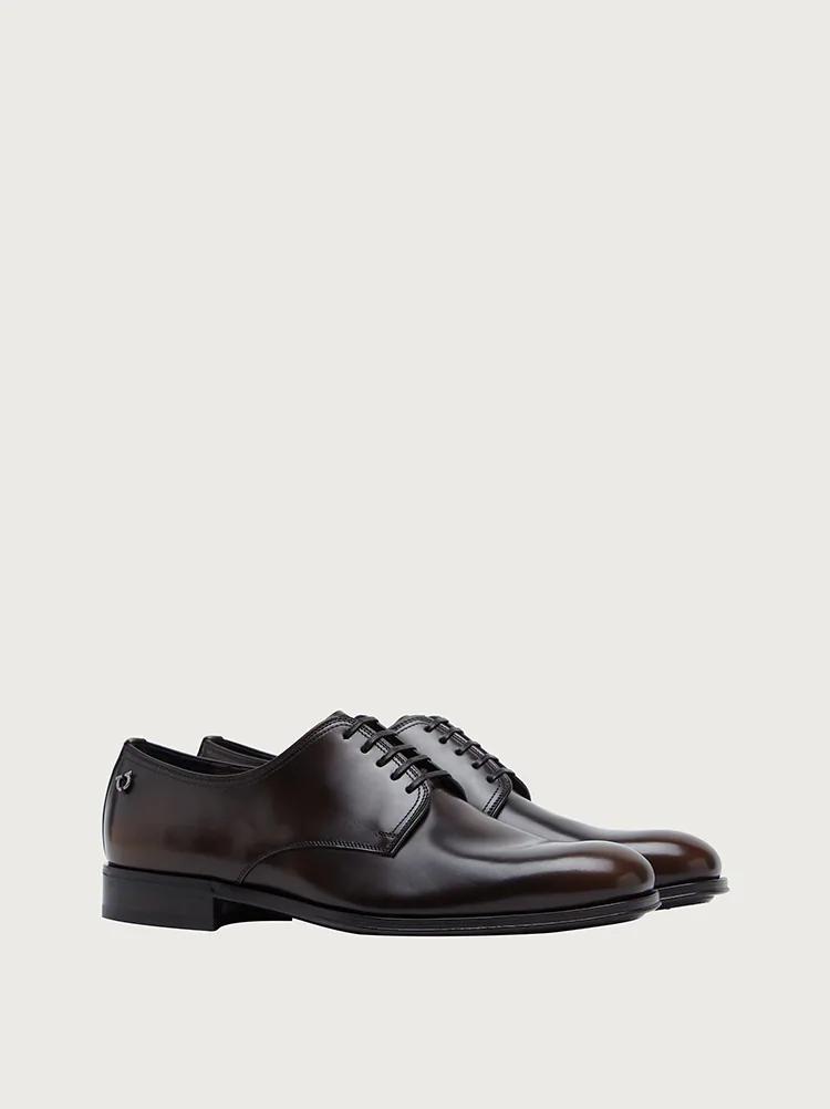  Giày Nam Salvatore Ferragamo Gancini Derby 'Brown' 