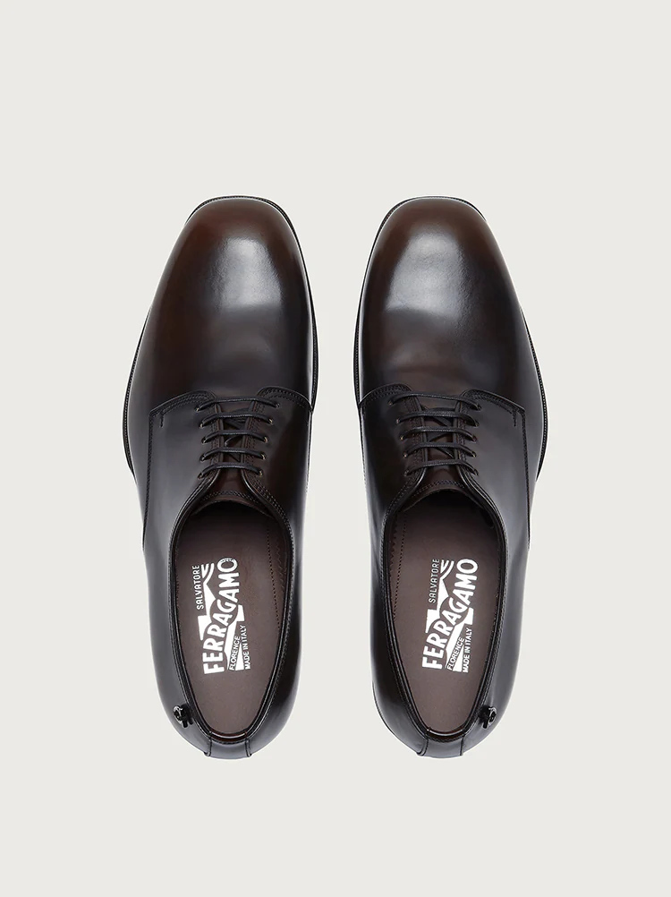  Giày Nam Salvatore Ferragamo Gancini Derby 'Brown' 