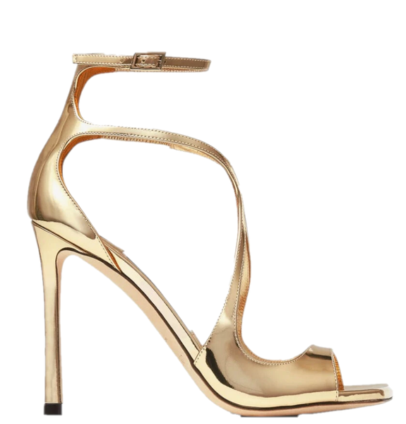  Dép Nữ Jimmy Choo Metal Leather Sandals 'Gold Liquid' 