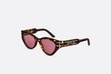  Kính Nữ Dior Diorsignature B7I Tortoiseshell-Effect Butterfly Sunglasses 'Brown' 