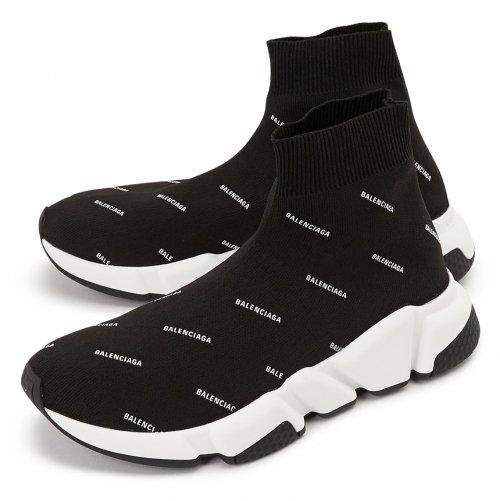  Giày Nữ Balenciaga Speed Trainer 'Black White' 