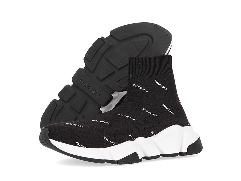  Giày Nữ Balenciaga Speed Trainer 'Black White' 