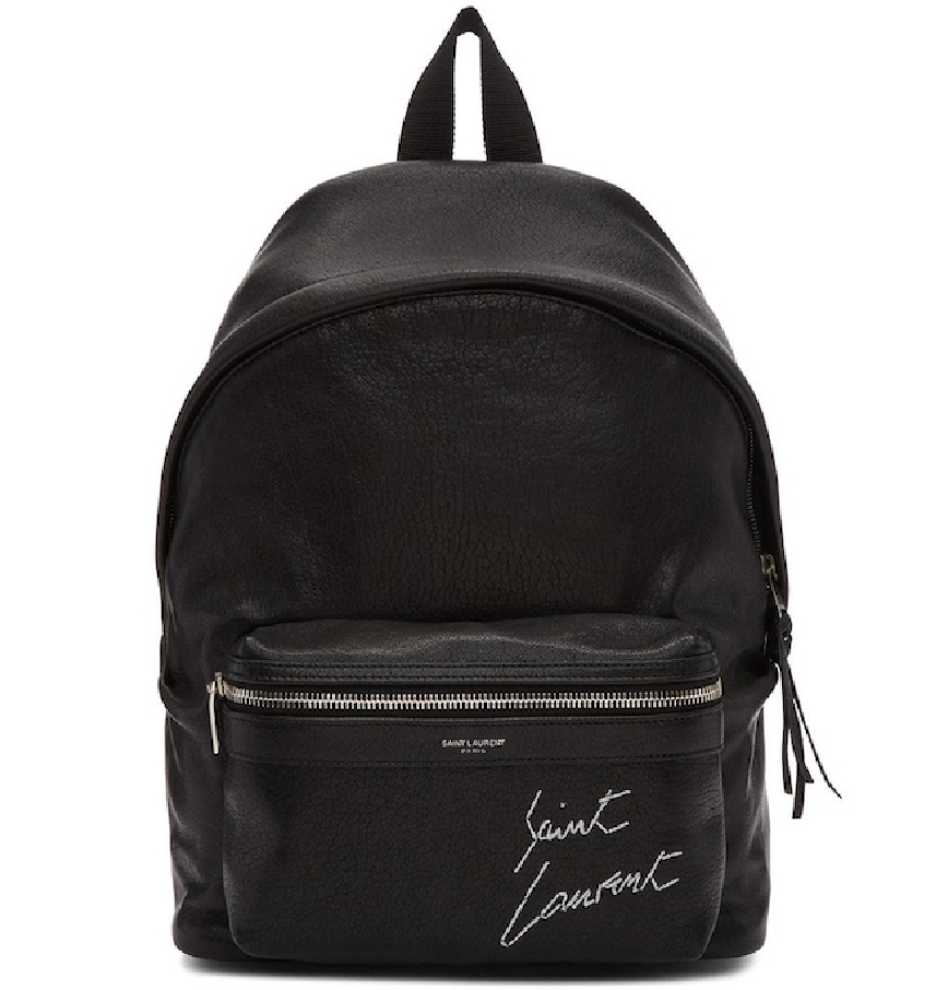 Balo Nam Saint Laurent City Backpack In Canvas 'Black