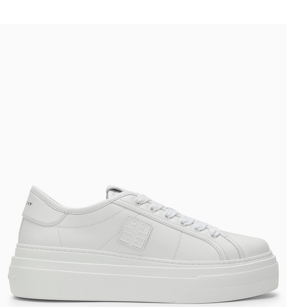  Giày Nữ Givenchy Spring City Platform Leather Trainers 'White' 
