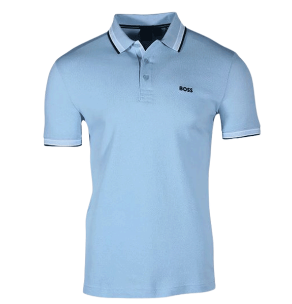  Áo Nam Hugo Boss Paddy Polo Shirt In Cotton Piqué 'Light Blue' 