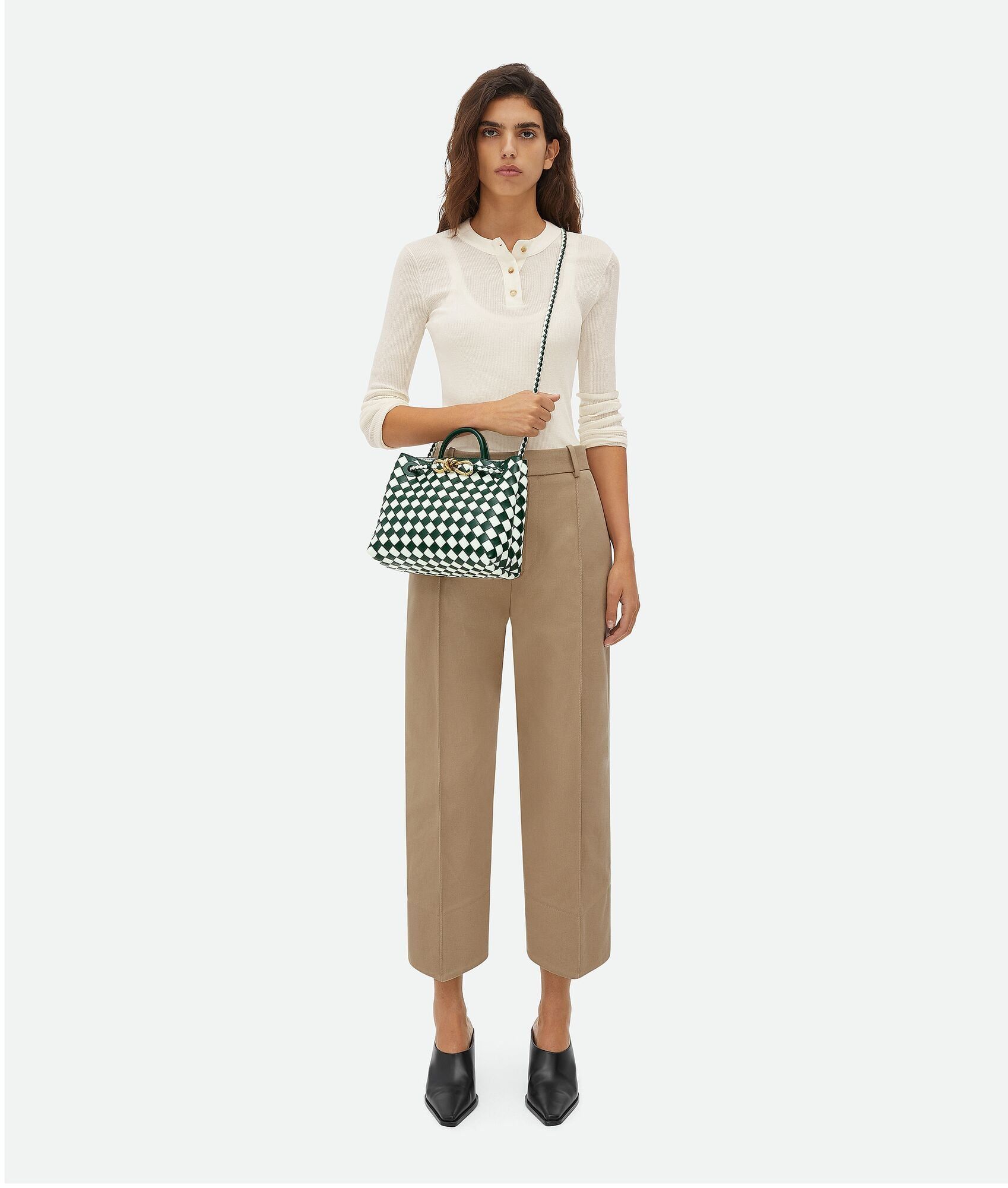  Túi Nữ Bottega Veneta Small Andiamo 'Emerald Green Glacier' 