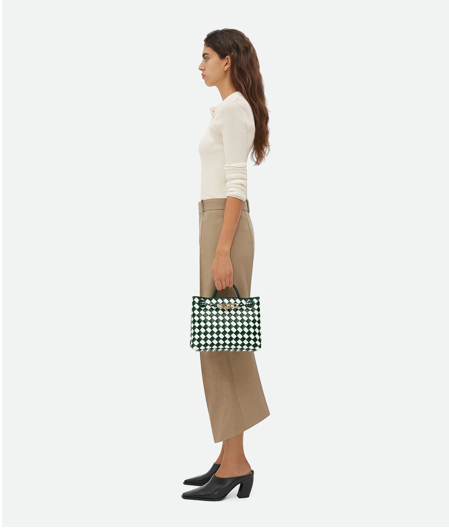  Túi Nữ Bottega Veneta Small Andiamo 'Emerald Green Glacier' 