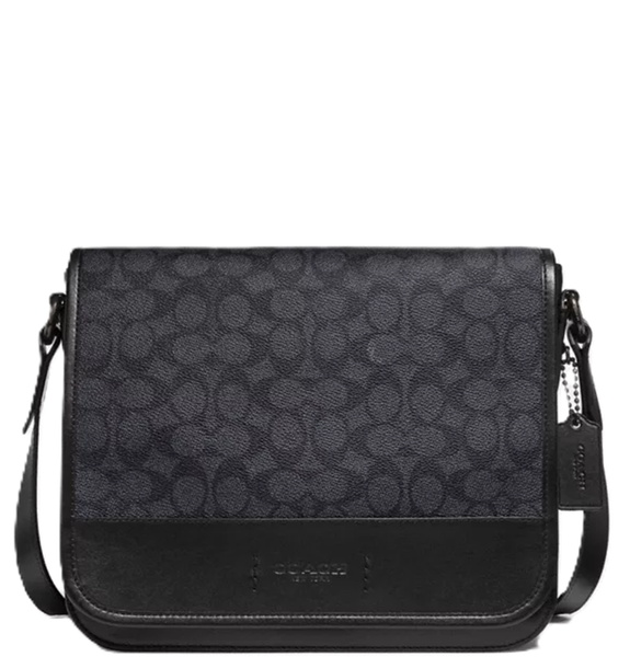  Túi Nam Coach Gotham Messenger 27 in Signature 'Black' 
