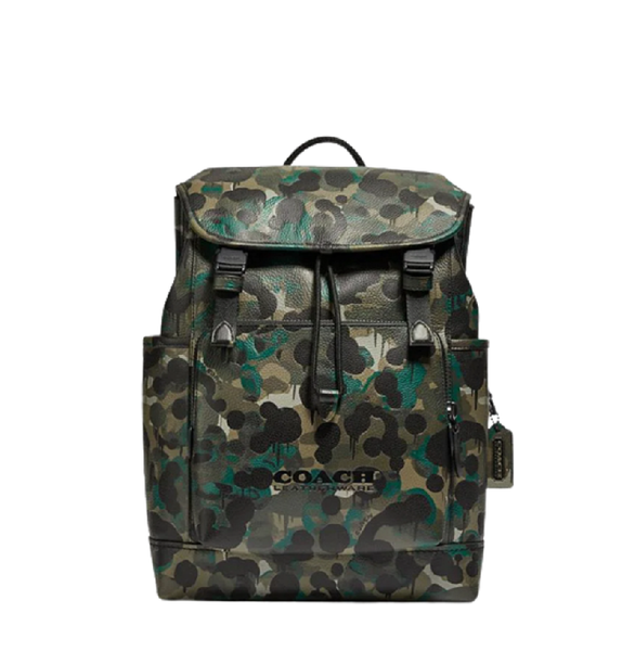  Túi Coach Nam League Flap Backpack 'Camo' 