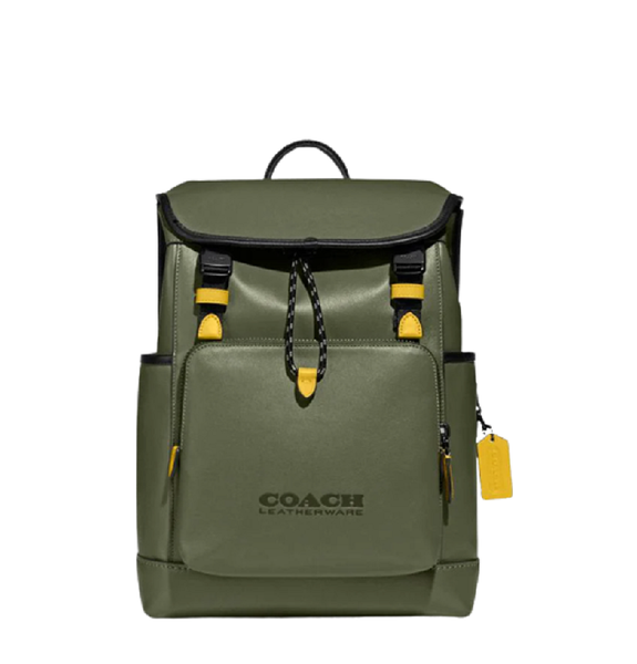  Túi Coach Nam League Flap Backpack 'Olive' 