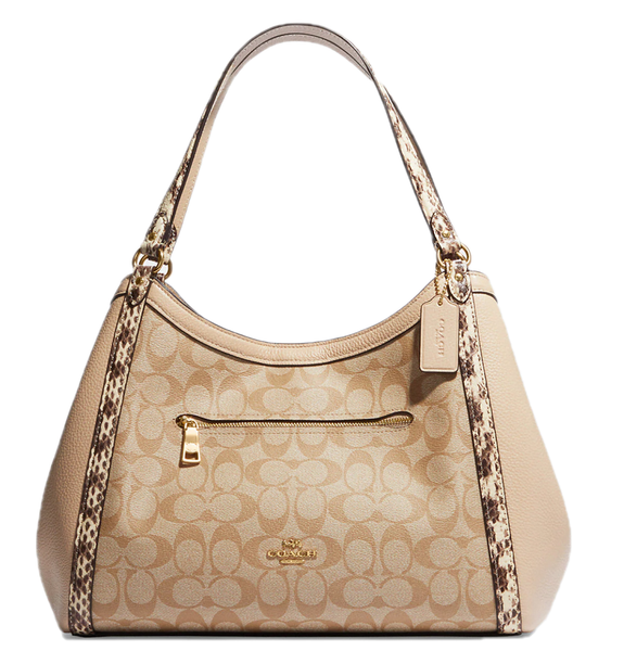  Túi Nữ Coach Kristy Colorblock Signature Canvas 'Light Khaki' 