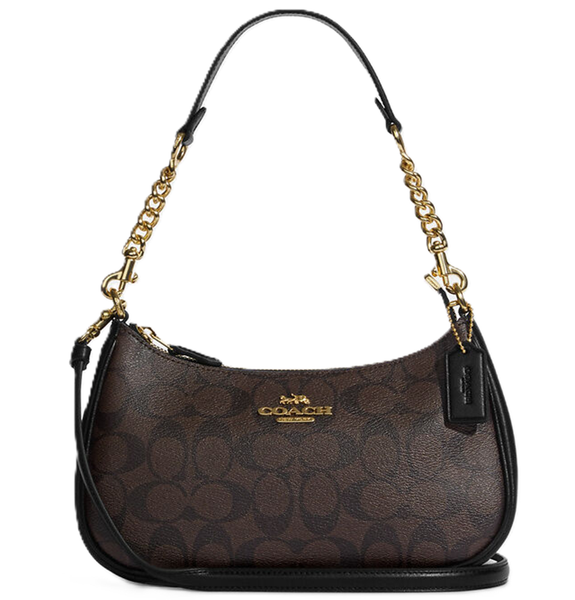  Túi Nữ Coach Teri Shoulder Bag Signature Canvas 'Brown' 