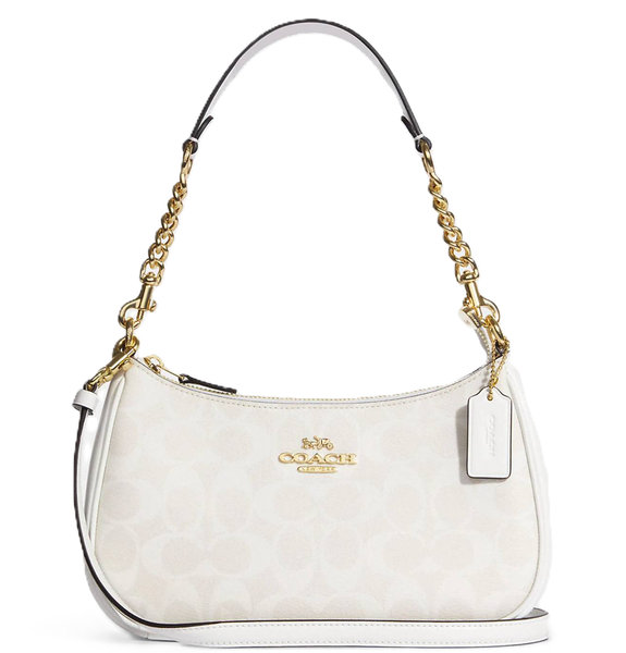  Túi Nữ Coach Terry Canvas Logo Shoulder Bag 'White' 