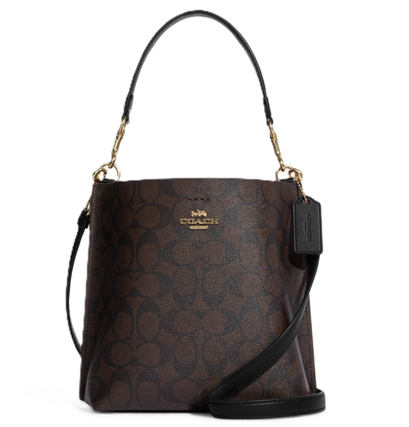 Túi Nữ Coach Mollie Bucket 22 Canvas Bag 'Brown' 