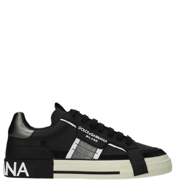  Giày Nam Dolce & Gabbana Calfskin 2 Custom Contrasting 'Black Silver' 