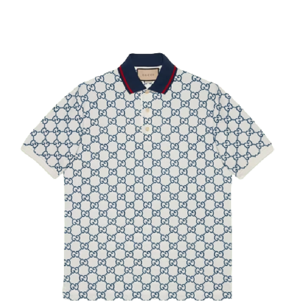  Áo Polo Nam Gucci GG Stretch Cotton Polo 'Monogram' 
