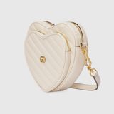  Túi Nữ Gucci Interlocking G Mini Heart Shoulder Bag 'White' 
