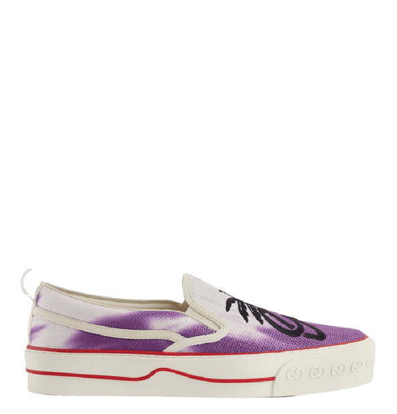  Giày Nam Gucci Tennis 1977 Slip-on Sneaker 'Purple White Tie-Dye' 
