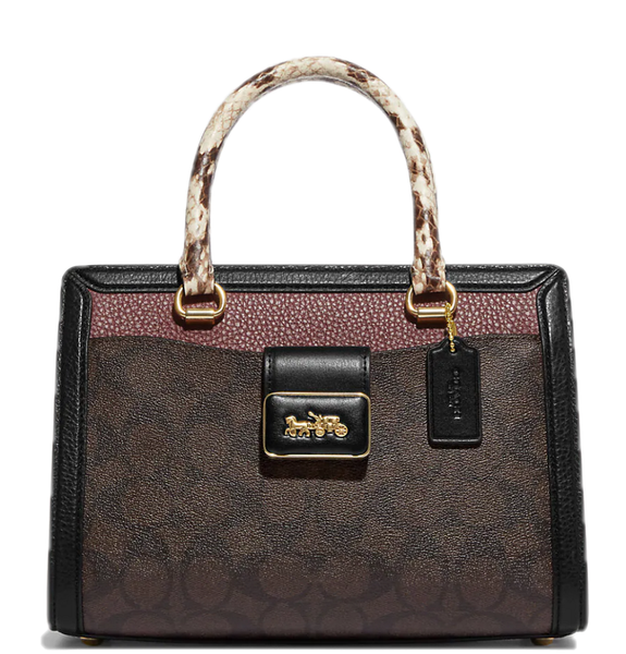  Túi Nữ Coach Grace Carryall Signature Canvas 'Brown Black' 