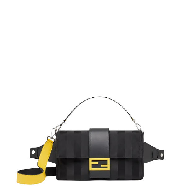  Túi Nữ Fendi Large Baguette Black Nylon Crossbody Bag 'Black' 