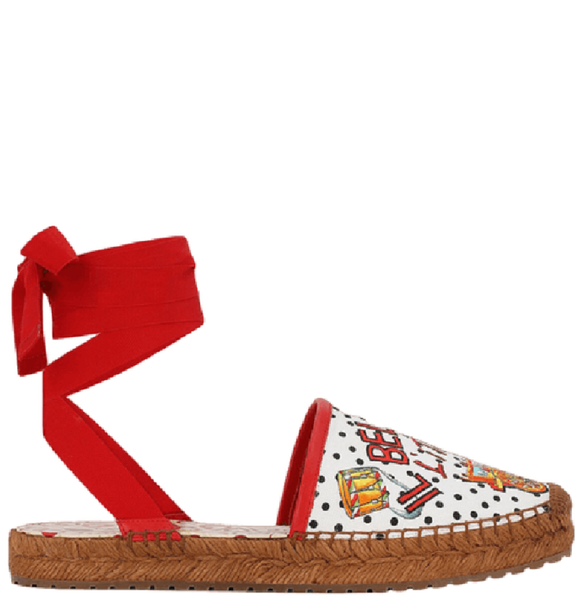  Giày Nữ Dolce & Gabbana Printed Espadrilles 'Ribbon' 