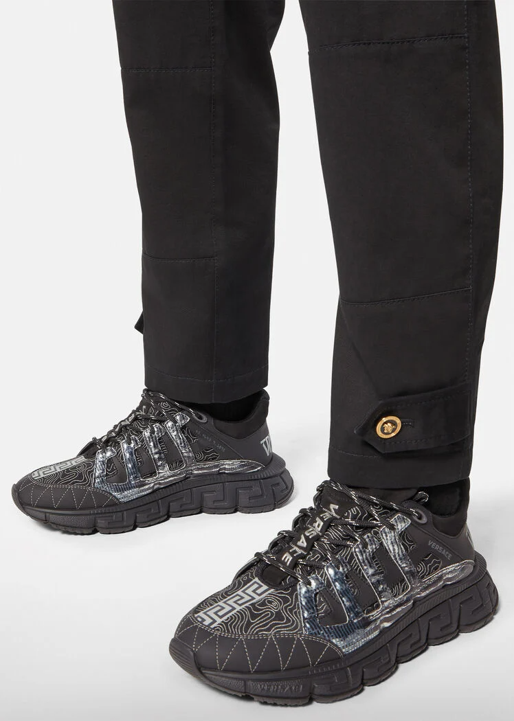 Zapatillas Versace Trigreca 'Black': Estilo Italiano Premium - zapatos versace tigreca negro gris