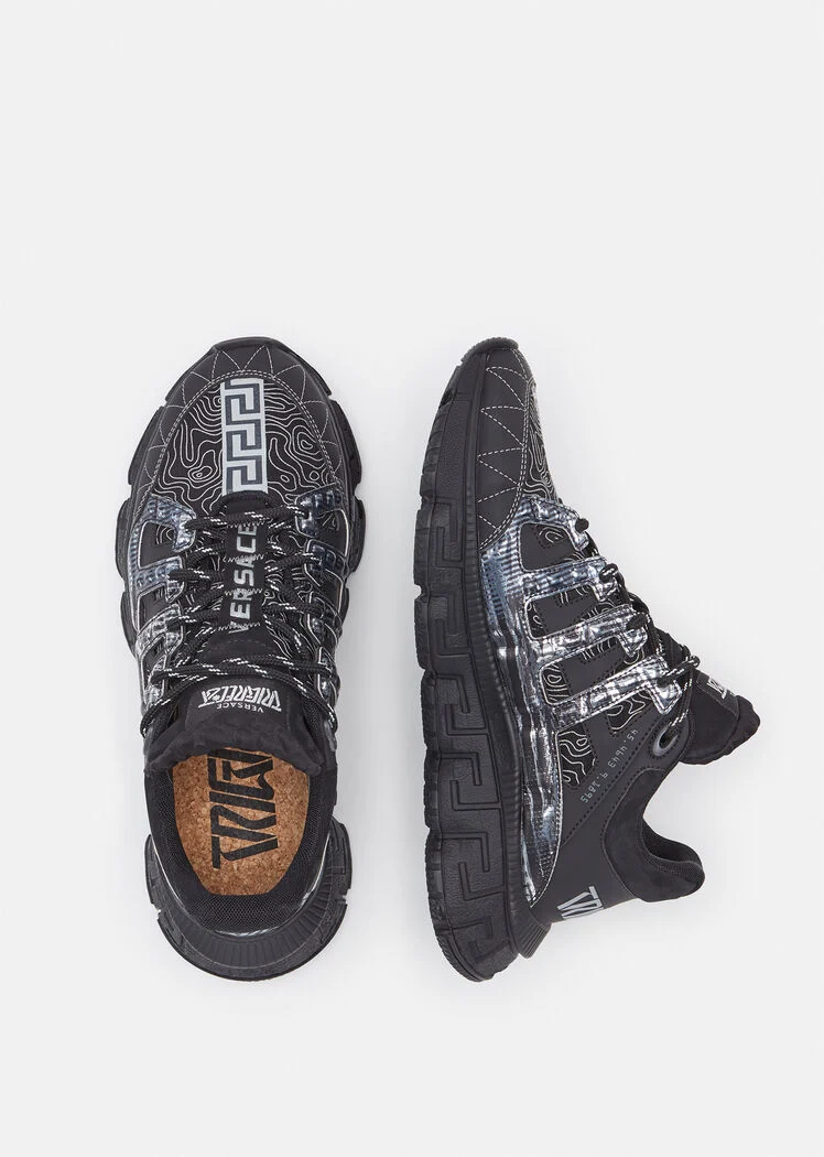 Zapatillas Versace Trigreca 'Black': Estilo Italiano Premium - zapatos versace tigreca negro gris