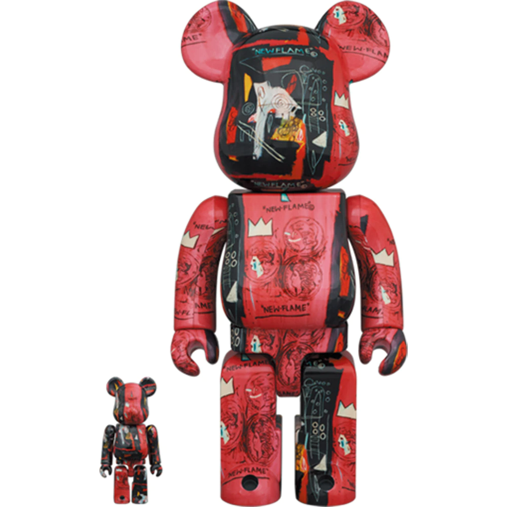  Mô Hình Bearbrick Andy Warhol x JEAN-MICHEL BASQUIAT #1 