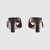  Dép Nữ Gucci Double G Slide Sandal Leather 'Black' 