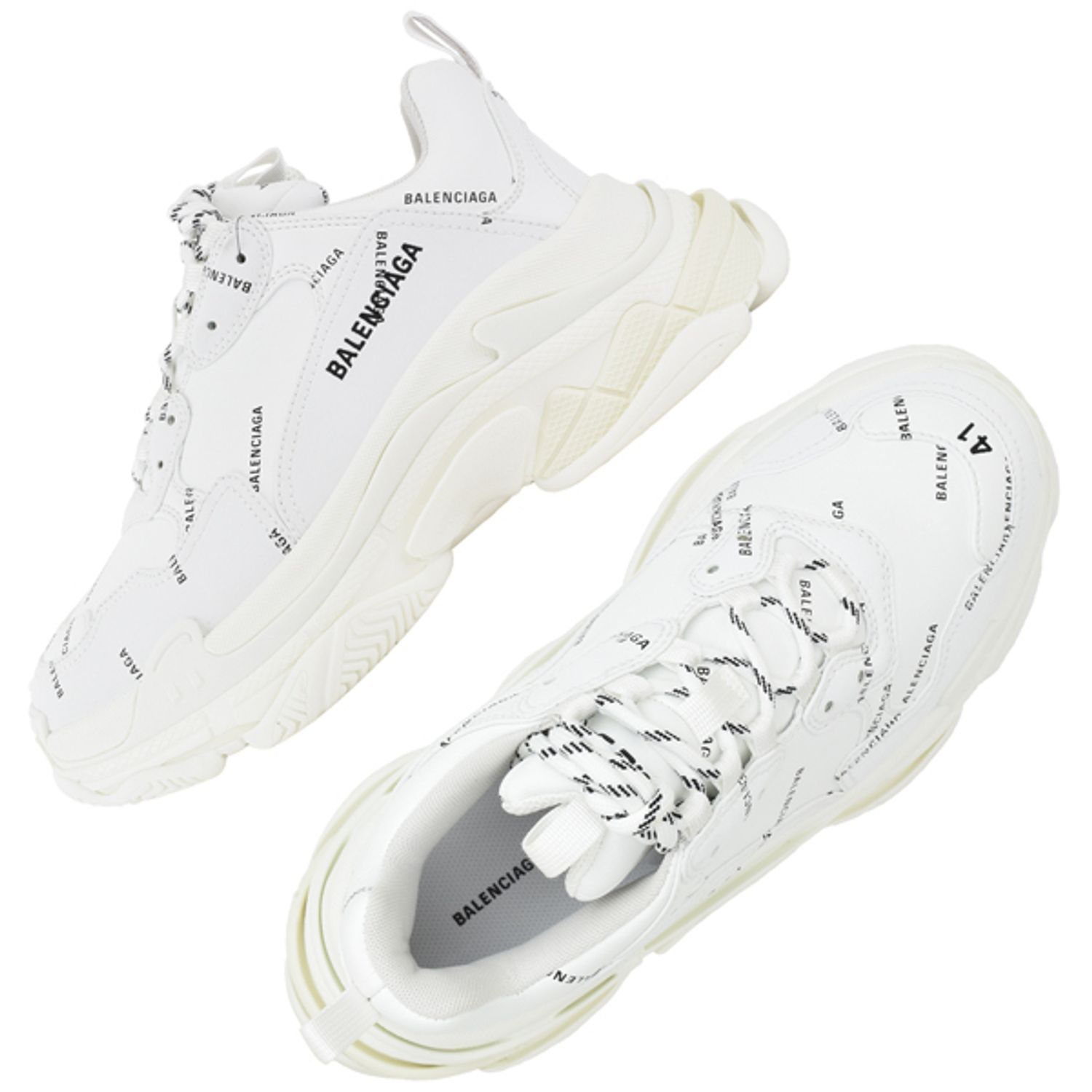 Balenciaga TripleS Triple White Trắng Like Auth PLUS #37 Balenciaga TripleS Triple White Trắng Like Auth PLUS