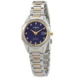 Đồng Hồ Nữ CITIZEN Quartz Diamond Dial Two-tone Watch 'Blue' 