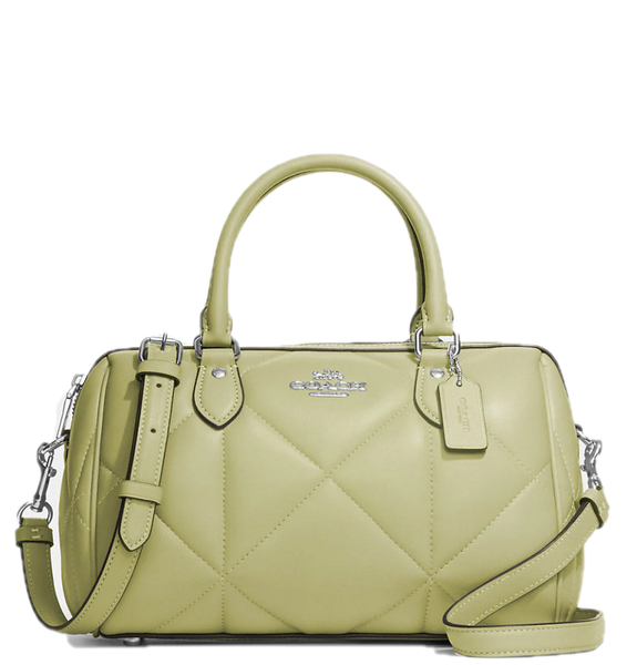  Túi Nữ Coach Rowan Satchel Puffy Diamond Quilting 'Pale Lime' 