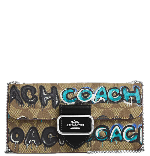  Túi Nữ Coach Mint Serf Morgan Signature Canvas 'Khaki' 