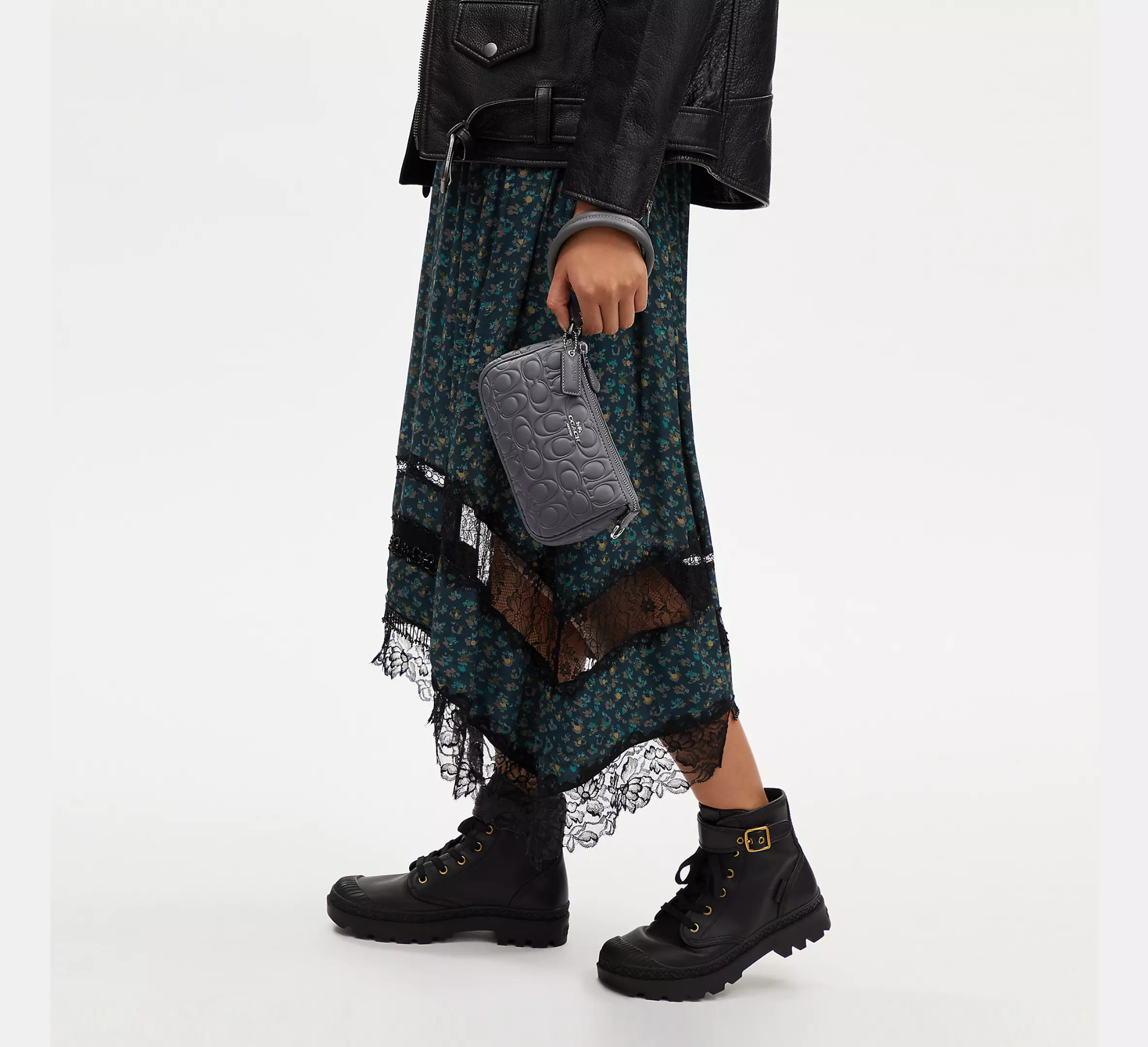  Túi Nữ Coach Nolita 19 With Signature 'Industrial Grey' 