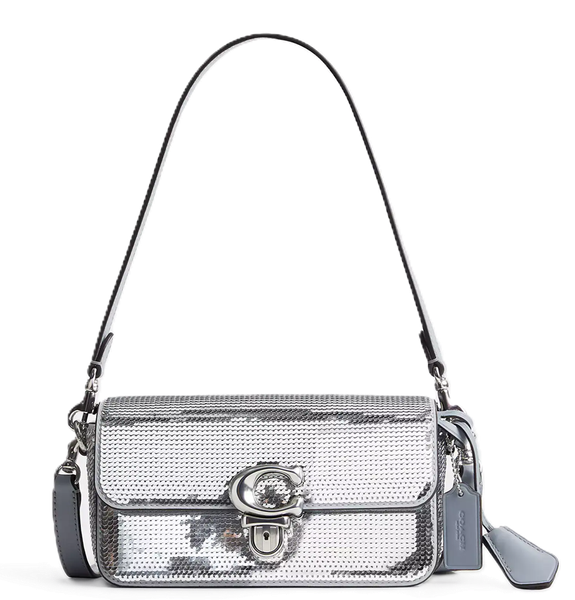  Túi Nữ Coach Studio Baguette Bag Sequins 'Silver' 