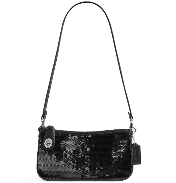  Túi Nữ Coach Penn Shoulder Bag Sequins 'Black' 