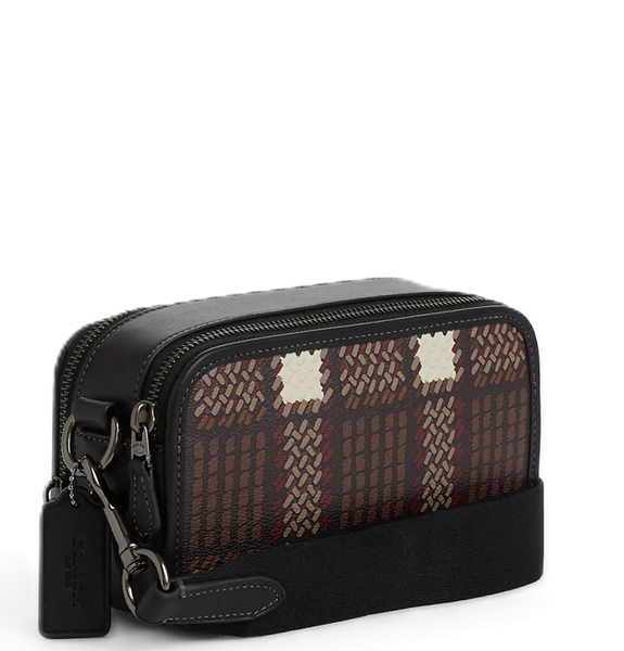  Túi Nam Coach Wyatt Crossbody Plaid Print 'Black Multi' 