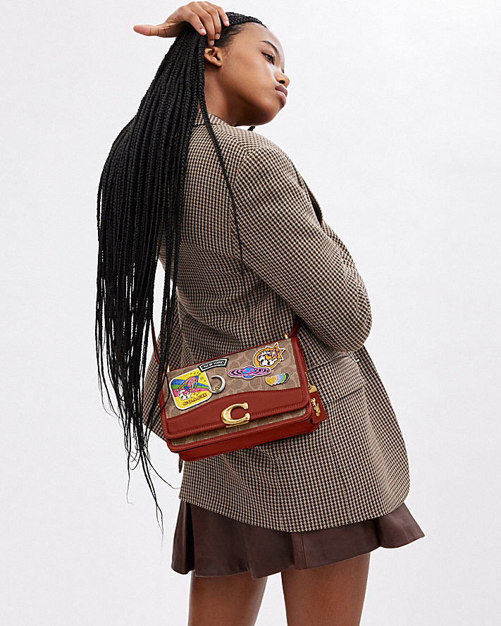  Túi Nữ Coach Cosmic Coach Bandit Shoulder 'Signature Canvas' 