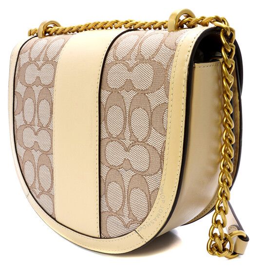  Túi Nữ Coach Ladies Alie Saddle Bag In Signature Jacquard 'White' 