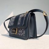  Túi Nữ Coach Signature Jacquard Alie Top Handle Bag 'Midnight Navy' 