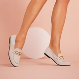  Giày Nữ Hermes Colette Loafer 'Blanc Poros' 