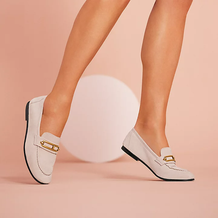  Giày Nữ Hermes Colette Loafer 'Blanc Poros' 