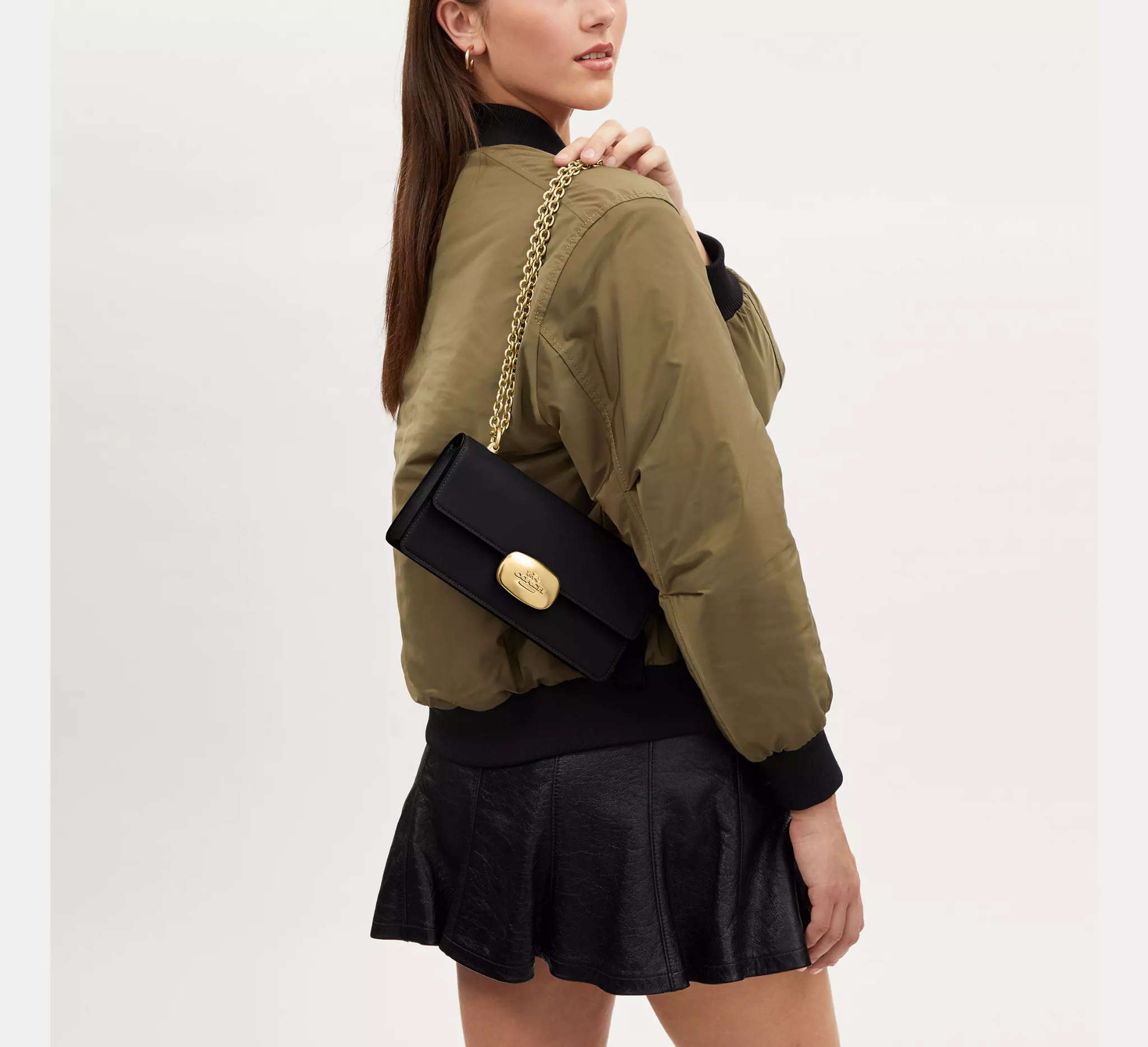 Túi Nữ Coach Eliza Flap Crossbody 'Black' CP008-IMBLK – LUXITY