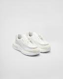  Giày Nam Prada Systeme Brushed Leather Sneakers With Bike Fabric 'White' 